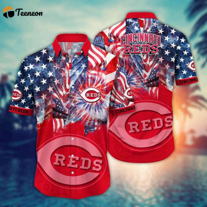 Mlb Cincinnati Reds Hawaiian Shirt Flower Game Day Aloha Mlb Style For Fans 1