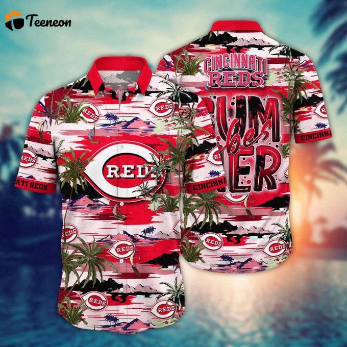 Mlb Cincinnati Reds Hawaiian Shirt Flower Grand Slam In Hawaiianan Flair For Fans 1