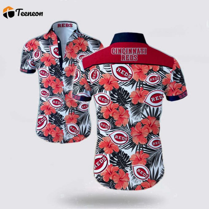 Mlb Cincinnati Reds Hawaiian Shirt Immerse Yourself In Tropical Style For Fans 1