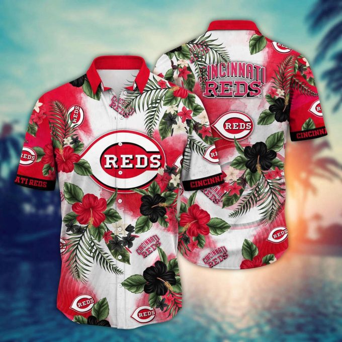 Mlb Cincinnati Reds Hawaiian Shirt Pitch Perfect Bloom Gift For Fans 2