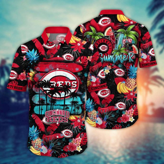 Mlb Cincinnati Reds Hawaiian Shirt Pitch Perfect Style For Sports Fans 2