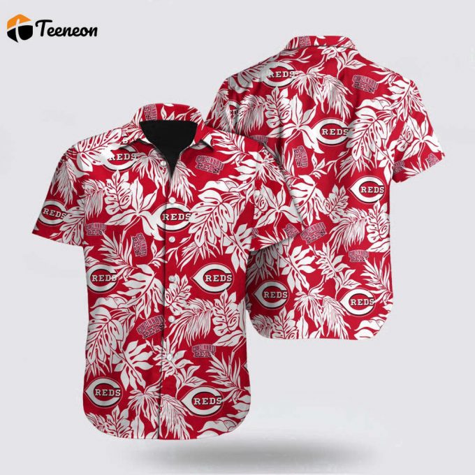 Mlb Cincinnati Reds Hawaiian Shirt Tropical Pattern For Fan Mlb 1