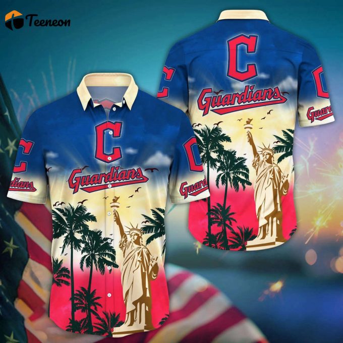 Mlb Cleveland Guardians Hawaii Shirt Sunrise To Sunset For Cool Fans 1