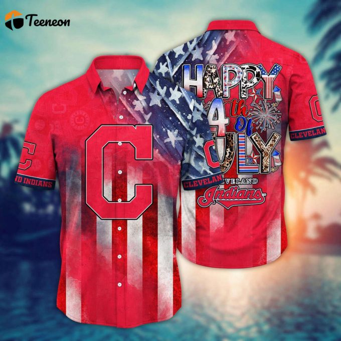 Mlb Cleveland Indians Hawaii Shirt Independence Day Trendy Hawaiian Tops For Cool Fans 1