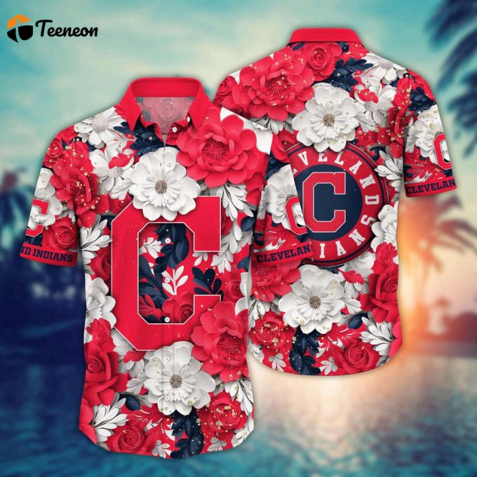 Mlb Cleveland Indians Hawaiian Shirt Aloha Spirit At Every Base For Sport Fan 1