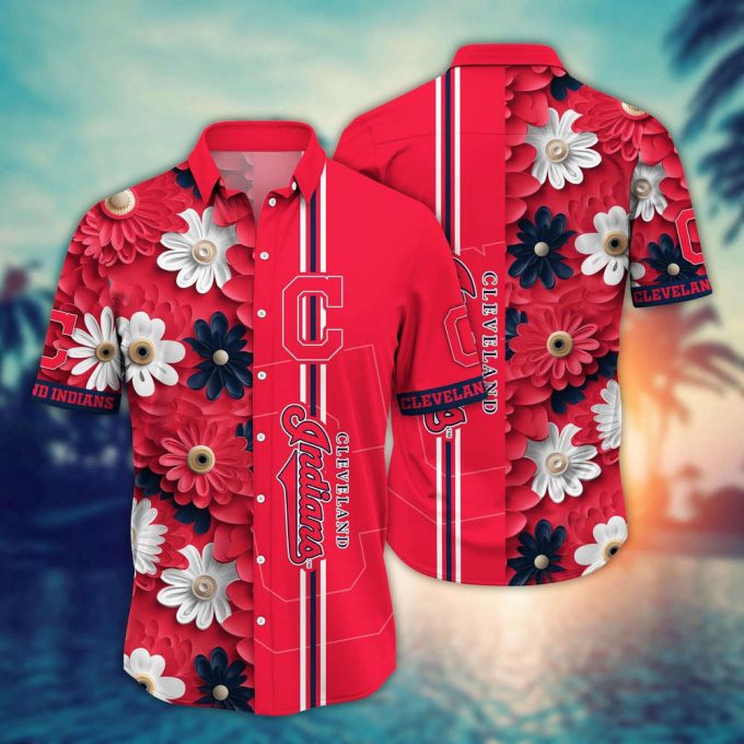 Mlb Cleveland Indians Hawaiian Shirt Floral Finesse For Sports Fans 2