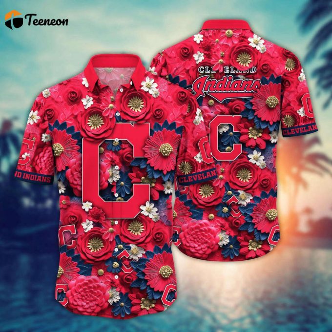 Mlb Cleveland Indians Hawaiian Shirt Hitting Fashion Highs For Fans 1