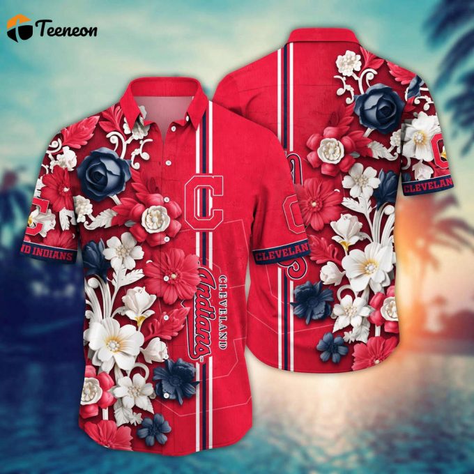 Mlb Cleveland Indians Hawaiian Shirt Mlb Luau League Looks For Sport Fan 1