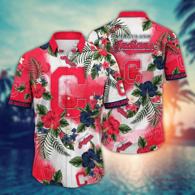 Mlb Cleveland Indians Hawaiian Shirt Pitch Perfect Bloom Gift For Fans 2