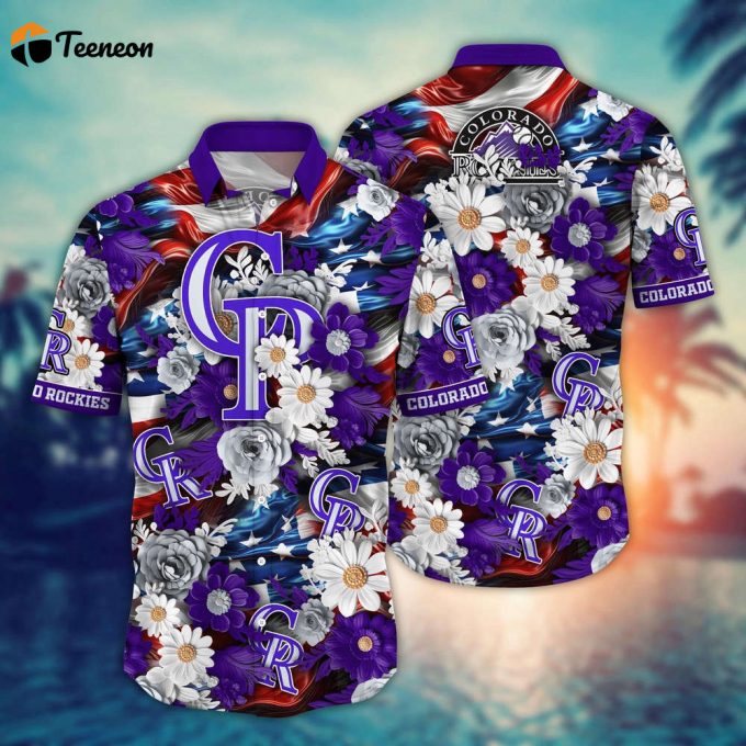 Mlb Colorado Rockies Hawaii Shirt Independence Day For Cool Fans 1