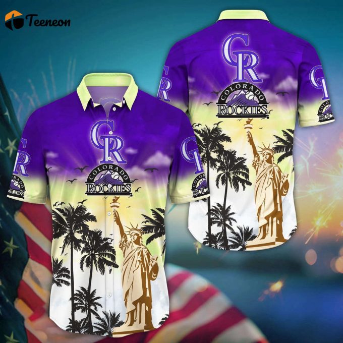 Mlb Colorado Rockies Hawaii Shirt Sunrise To Sunset For Cool Fans 1