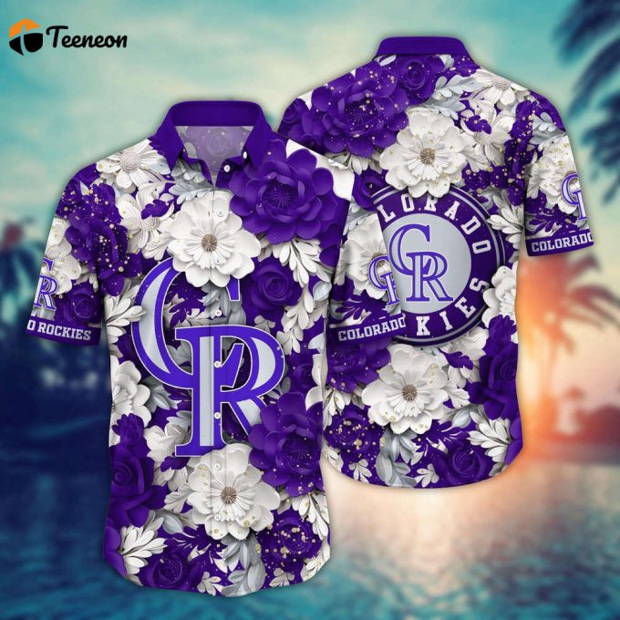 Mlb Colorado Rockies Hawaiian Shirt Aloha Spirit At Every Base For Sport Fan 1