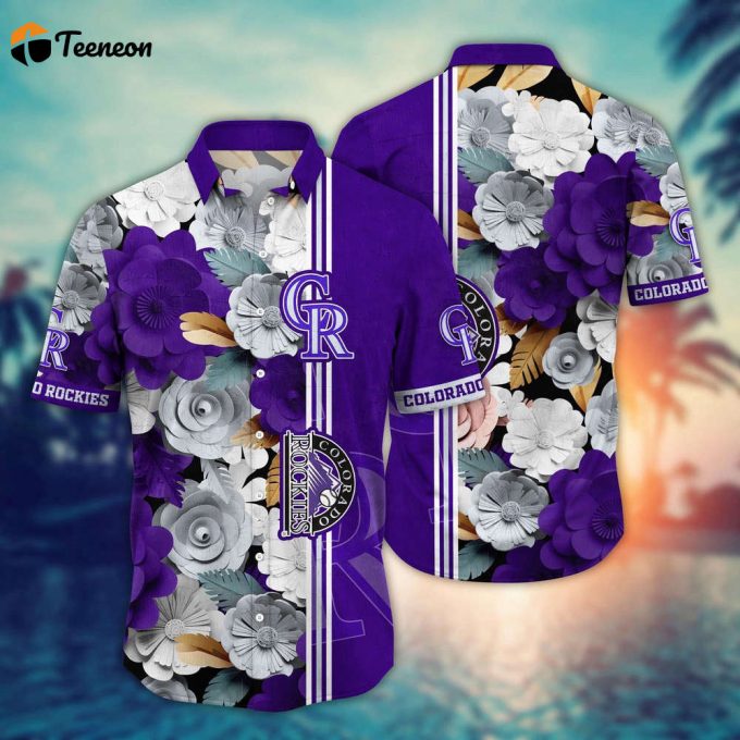 Mlb Colorado Rockies Hawaiian Shirt Fashion Frenzy In Floral For Sport Fan 1