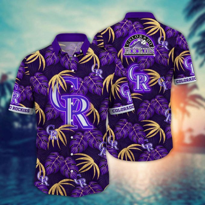 Mlb Colorado Rockies Hawaiian Shirt Floral Symphony Gift For Fans 2