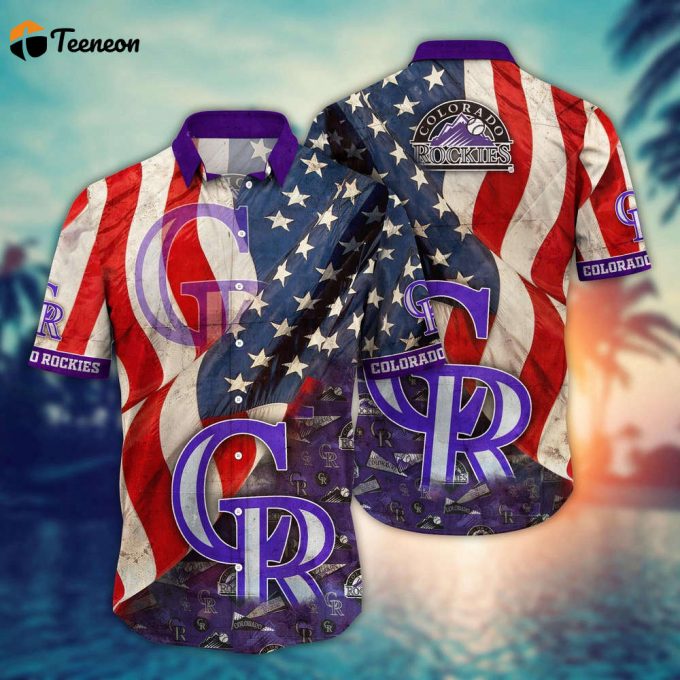 Mlb Colorado Rockies Hawaiian Shirt Flower Swing Into Hawaiianan Chic For Fans 1