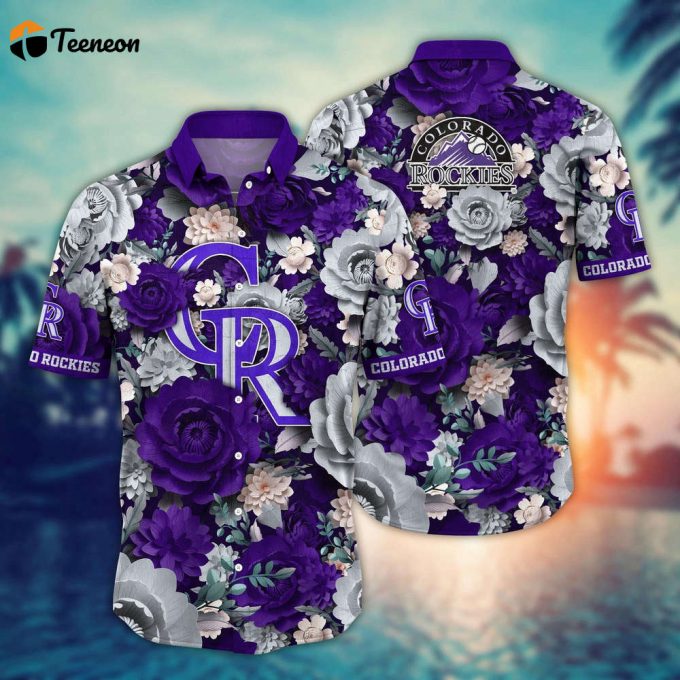 Mlb Colorado Rockies Hawaiian Shirt Home Run Style For Sport Fan 1