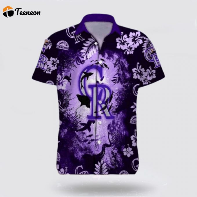 Mlb Colorado Rockies Hawaiian Shirt Immerse Yourself In Tropical Styles For Fans 1