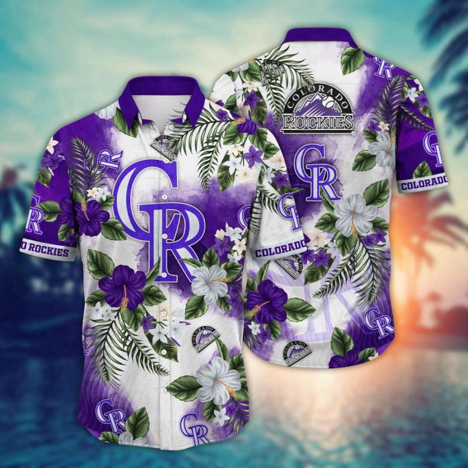 Mlb Colorado Rockies Hawaiian Shirt Pitch Perfect Bloom Gift For Fans 2