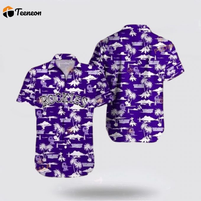 Mlb Colorado Rockies Hawaiian Shirt Surf In Style With Cool Beach Outfits For Fans 1