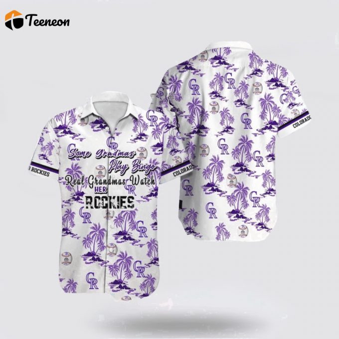 Mlb Colorado Rockies Hawaiian Shirt Swaying With Palms Reveals The Charm For Fans 1