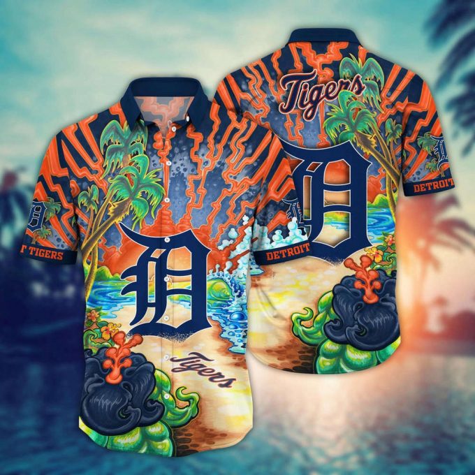 Mlb Detroit Tigers Hawaiian Shirt Diamond Dreamscape For Sports Fans 2