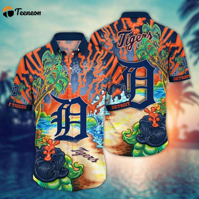 Mlb Detroit Tigers Hawaiian Shirt Diamond Dreamscape For Sports Fans 1