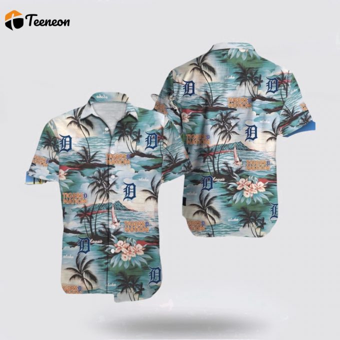 Mlb Detroit Tigers Hawaiian Shirt Feel The Aloha Spirit With The Charming Coastal Collection For Fans 1