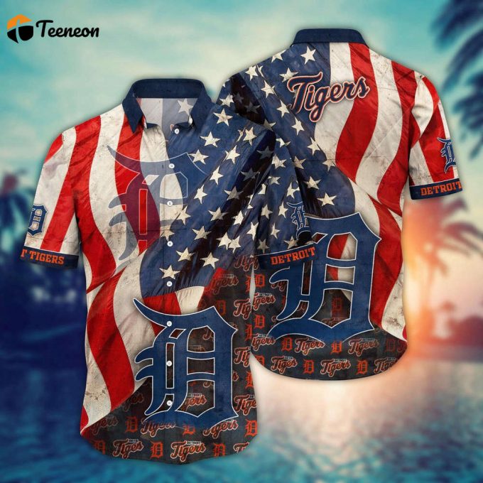 Mlb Detroit Tigers Hawaiian Shirt Flower Swing Into Hawaiianan Chic For Fans 1