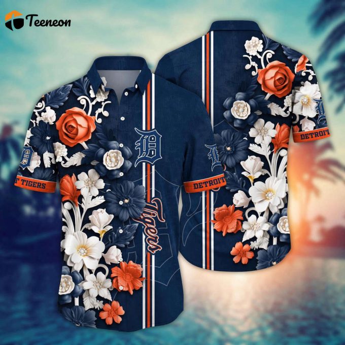 Mlb Detroit Tigers Hawaiian Shirt Mlb Luau League Looks For Sport Fan 1