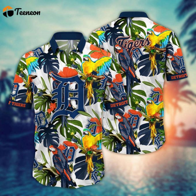 Mlb Detroit Tigers Hawaiian Shirt Victory In Bloom Gift For Fans 1