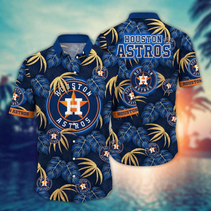 Mlb Houston Astros Hawaiian Shirt Floral Symphony Gift For Fans 2