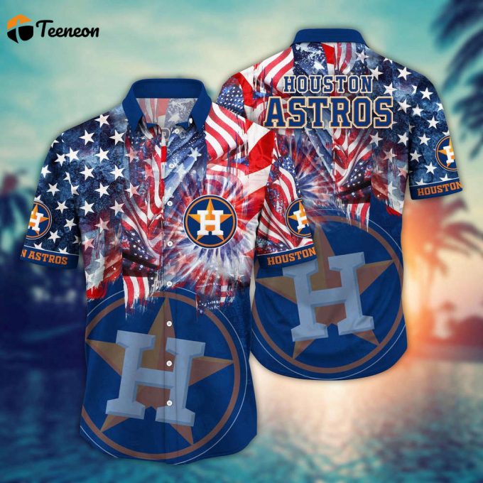 Mlb Houston Astros Hawaiian Shirt Flower Game Day Aloha Mlb Style For Fans 1