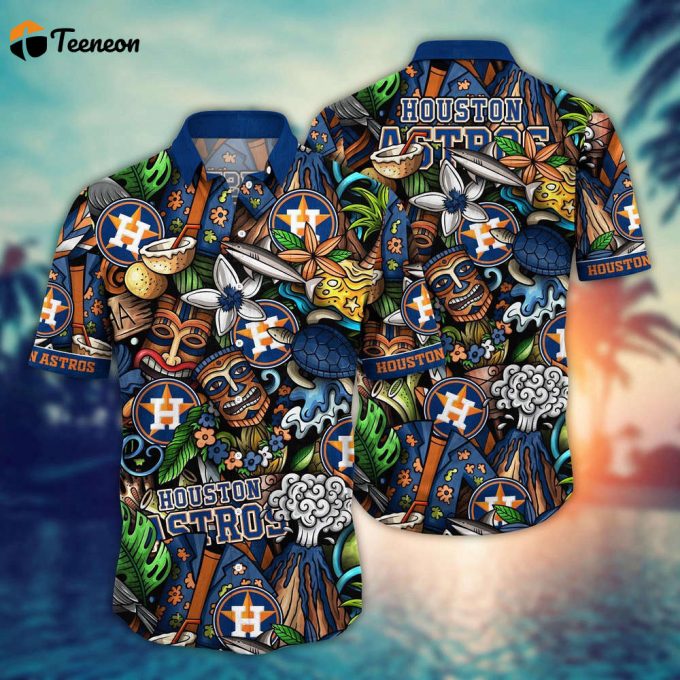 Mlb Houston Astros Hawaiian Shirt Flower Strike A Style Statement For Fans 1