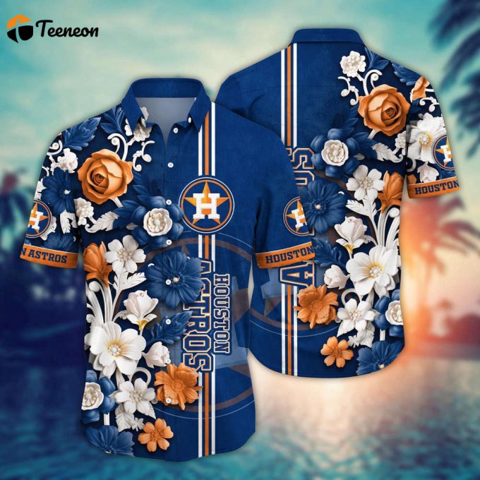 Mlb Houston Astros Hawaiian Shirt Mlb Luau League Looks For Sport Fan 1