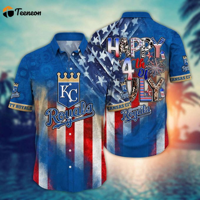 Mlb Kansas City Royals Hawaii Shirt Independence Day Trendy Hawaiian Tops For Cool Fans 1