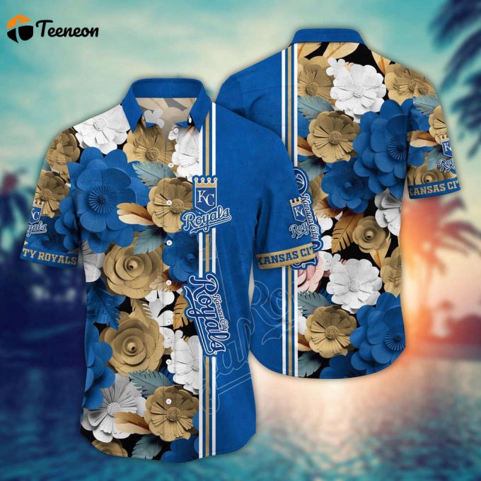 Mlb Kansas City Royals Hawaiian Shirt Fashion Frenzy In Floral For Sport Fan 1