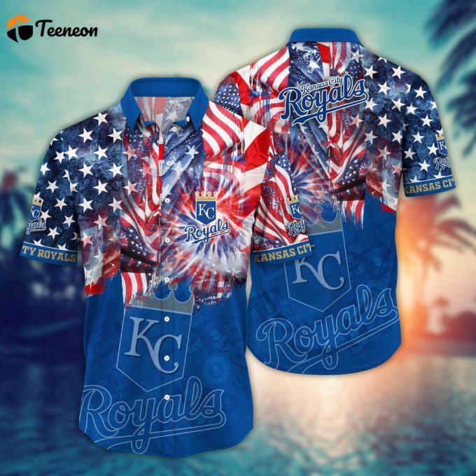 Mlb Kansas City Royals Hawaiian Shirt Flower Game Day Aloha Mlb Style For Fans 1