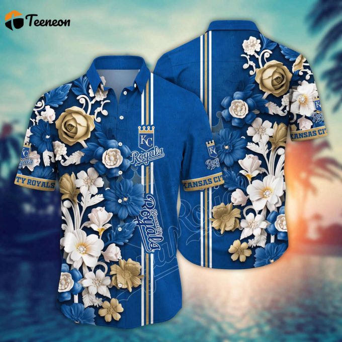 Mlb Kansas City Royals Hawaiian Shirt Mlb Luau League Looks For Sport Fan 1