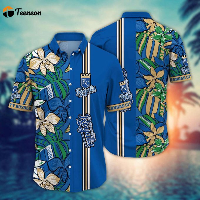 Mlb Kansas City Royals Hawaiian Shirt Summer Swirl Gift For Fans 1