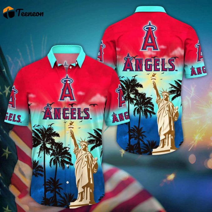 Mlb Los Angeles Angels Hawaii Shirt Sunrise To Sunset For Cool Fans 1