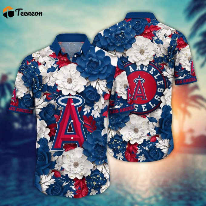 Mlb Los Angeles Angels Hawaiian Shirt Aloha Spirit At Every Base For Sport Fan 1