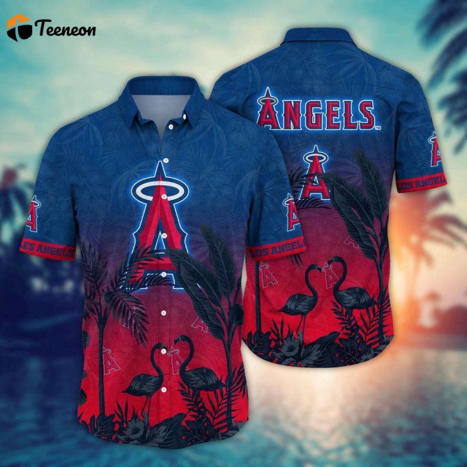 Mlb Los Angeles Angels Hawaiian Shirt Chase The Sunset Gift For Fans 1