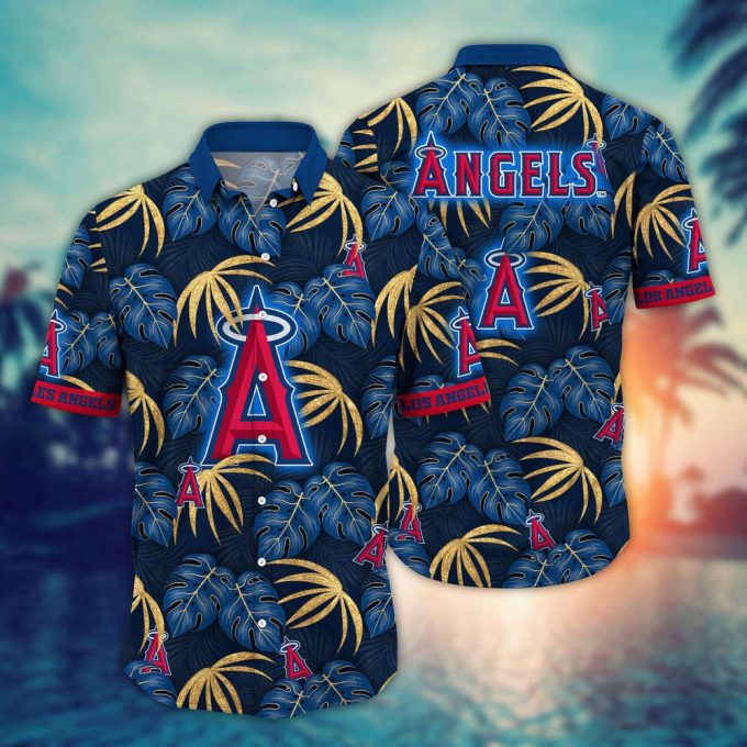 Mlb Los Angeles Angels Hawaiian Shirt Floral Symphony Gift For Fans 2