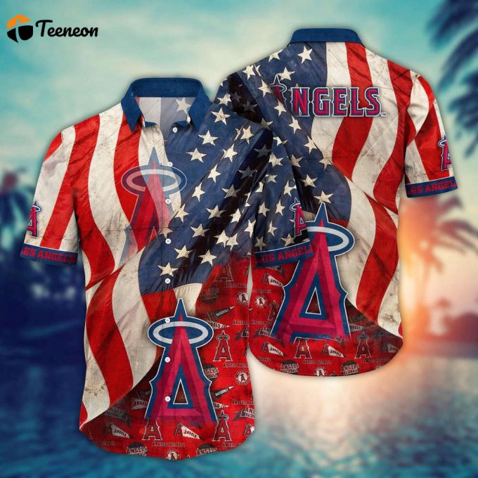 Mlb Los Angeles Angels Hawaiian Shirt Flower Swing Into Hawaiianan Chic For Fans 1