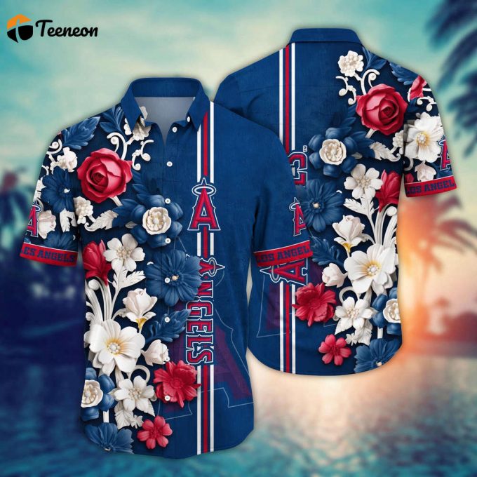 Mlb Los Angeles Angels Hawaiian Shirt Mlb Luau League Looks For Sport Fan 1