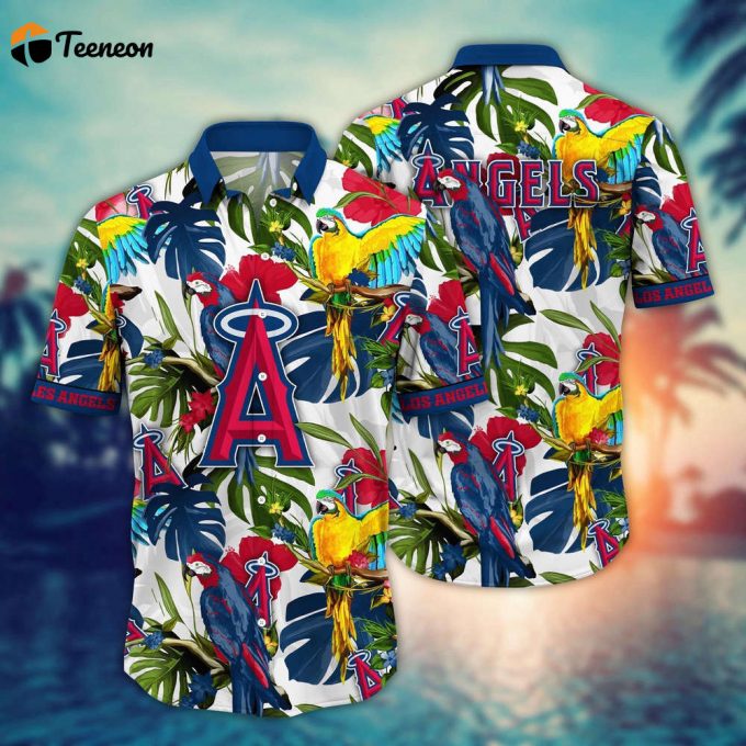 Mlb Los Angeles Angels Hawaiian Shirt Victory In Bloom Gift For Fans 1