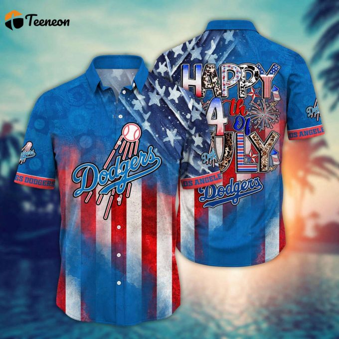 Mlb Los Angeles Dodgers Hawaii Shirt Independence Day Trendy Hawaiian Tops For Cool Fans 1