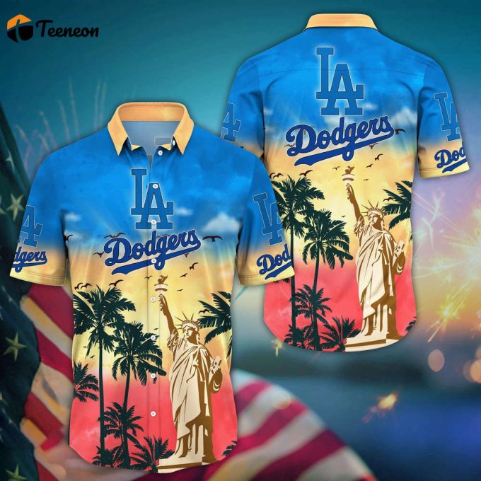 Mlb Los Angeles Dodgers Hawaii Shirt Sunrise To Sunset For Cool Fans 1