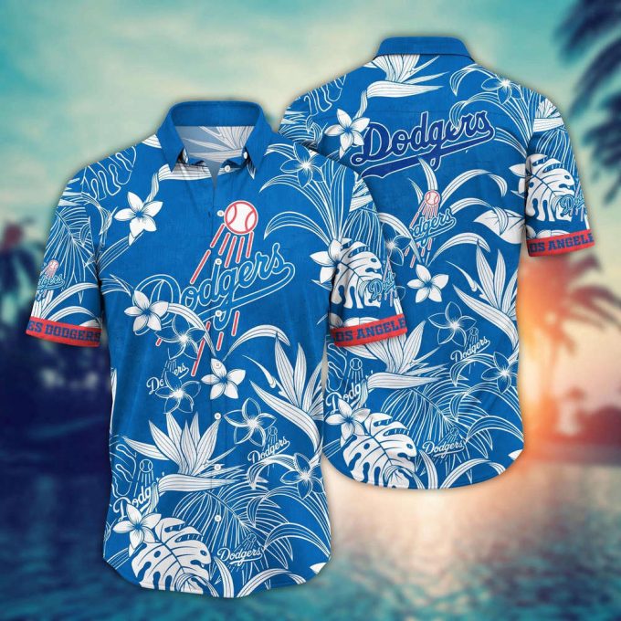 Mlb Los Angeles Dodgers Hawaiian Shirt Breeze Through Summer Gift For Fans 2