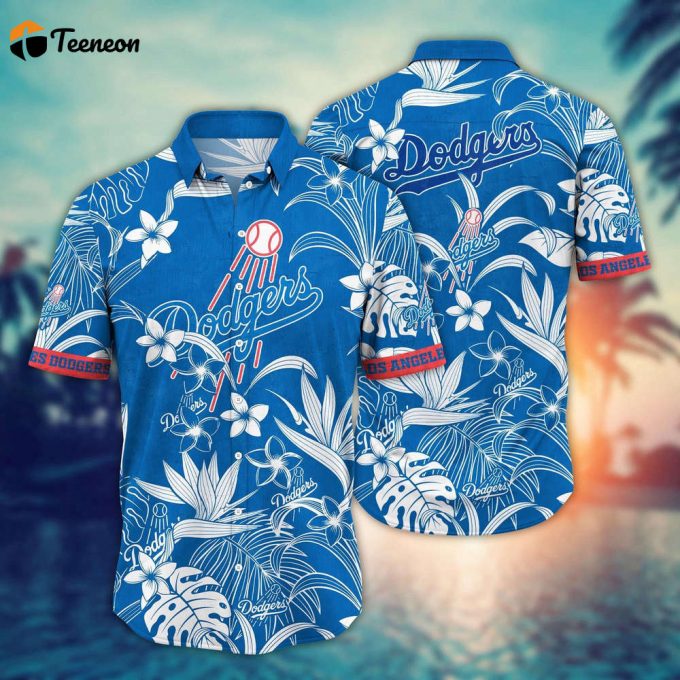 Mlb Los Angeles Dodgers Hawaiian Shirt Breeze Through Summer Gift For Fans 1